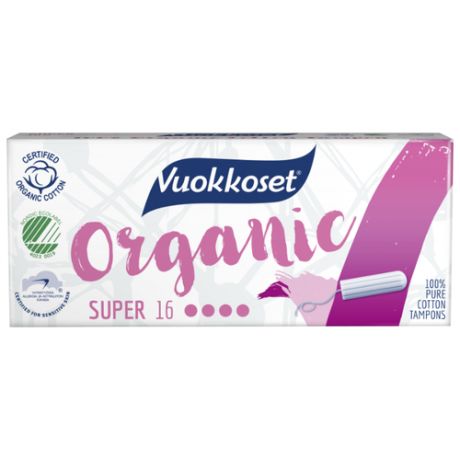 Vuokkoset тампоны Organic Super