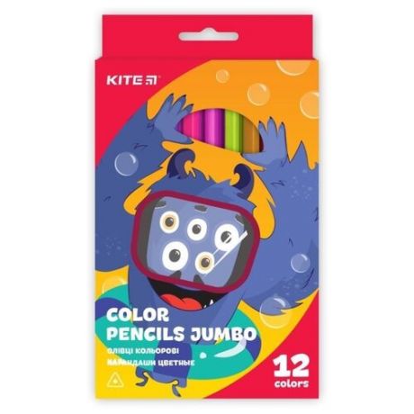 Kite цветные карандаши Jumbo 12