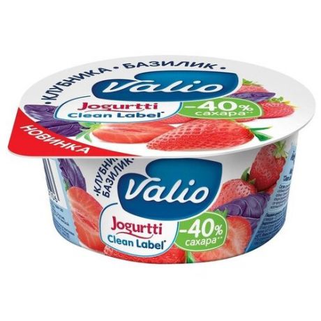 Йогурт Valio С клубникой и