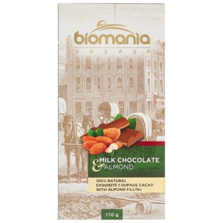 Шоколад Biomania молочный с