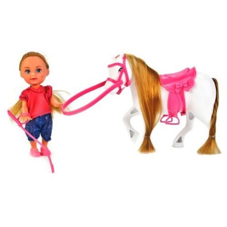 Кукла Карапуз Машенька с конем