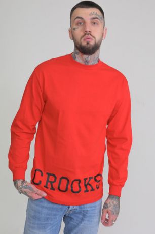 Лонгслив CROOKS & CASTLES Crooks Essential L/S Tee (Red, 2XL)