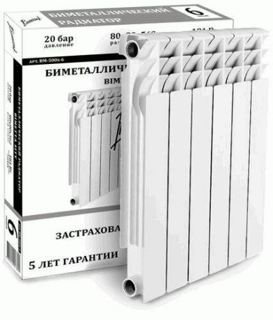 Радиатор биметаллический Bimetta 500 city bm-500c-6 (29962)