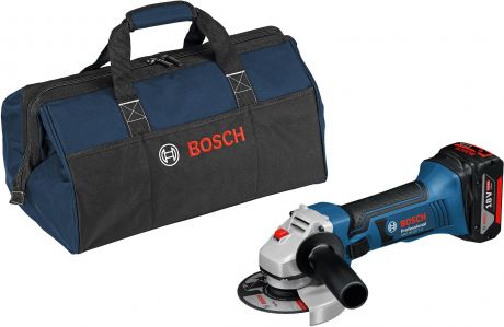 Набор Bosch УШМ (болгарка) gws 18-125 v-li (0.615.990.l6g), 1Х4.0Ач + ЗУ gal18-v40 +Сумка 1619bz0100