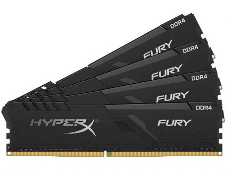 Модуль памяти Kingston HyperX Fury Black DDR4 DIMM 2666Mhz PC-21300 CL16 - 16Gb Kit (4x4Gb) HX426C16FB3K4/16