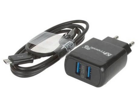 Зарядное устройство Eltronic Faster Micro USB 3.1A 2xUSB Black 5686