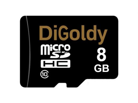 Карта памяти 8Gb - DiGoldy Micro Secure Digital HC Class 10 DG008GCSDHC10 / 1130013