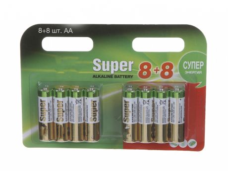 Батарейка AA - GP Super Alkaline 15A8/8-2CRD16 (16 штук)