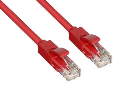 Сетевой кабель Greenconnect UTP 24AWG cat.6 RJ45 T568B 0.3m Red GCR-LNC604-0.3m