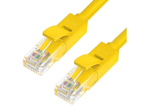 Сетевой кабель Greenconnect LSZH UTP 24AWG cat.6 RJ45 T568B 0.3m Yellow GCR-51026
