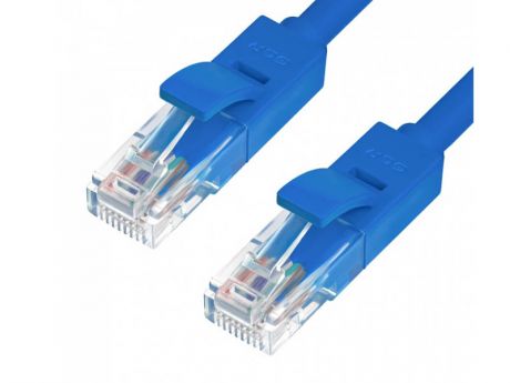 Сетевой кабель Greenconnect LSZH UTP 24AWG cat.5e RJ45 T568B 0.3m Blue GCR-51024