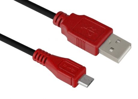 Аксессуар Greenconnect USB 2.0 AM-Micro B 5pin 2.0m Black-Red GCR-UA6MCB1-BB2S-2.0m