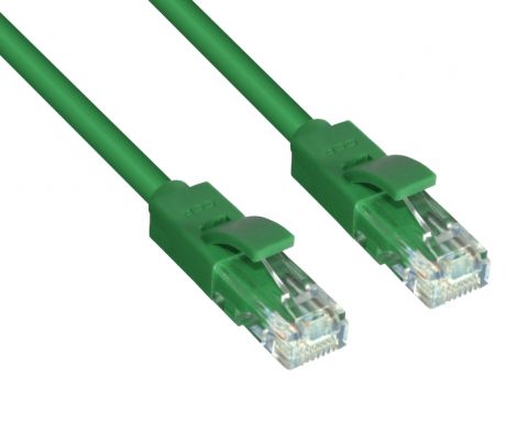 Сетевой кабель Greenconnect UTP 23AWG cat.6 RJ45 T568B 0.5m Green GCR-LNC605-0.5m