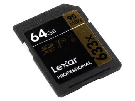 Карта памяти 64Gb - Lexar Secure Digital XC 663X Class 10 UHS-I LSD64GCB1EU633