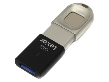 USB Flash Drive 64Gb - Lexar JumpDrive Fingerprint F35 Black-Silver LJDF35-64GBEU