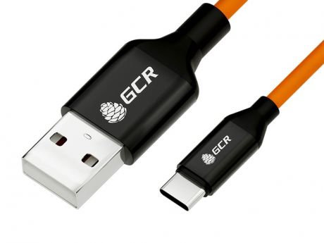 Аксессуар Greenconnect USB - Type-C 3A 3m Black-Orange GCR-51750