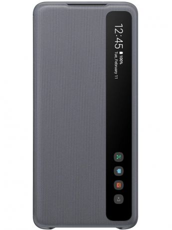 Чехол для Samsung Galaxy S20 Plus Smart Clear View Cover Grey EF-ZG985CJEGRU