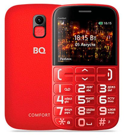 Мобильный телефон BQ 2441 Comfort, красный