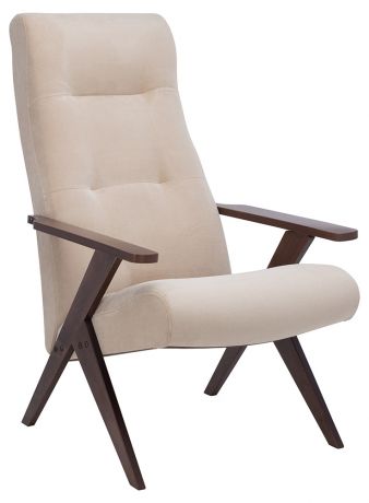 Кресло для отдыха «Tinto релакс», бежевый/орех, ткань