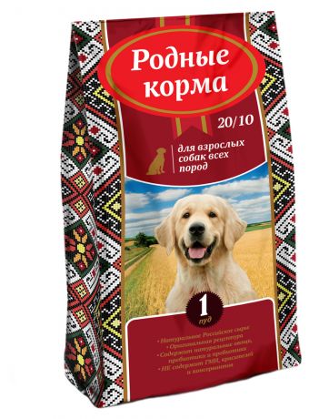 Корм сухой «Родные корма» для собак, 16.38 кг