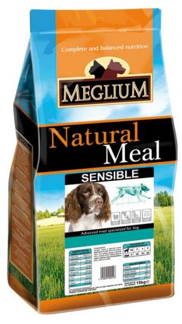 Корм сухой Meglium Sensible для собак с чувствительным пищеварением, 15 кг