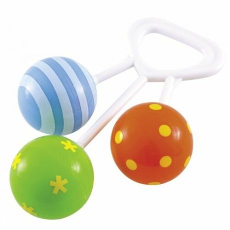 Погремушка Canpol Babies Rattle "Three balls" 2/664 зеленый/синий/красный