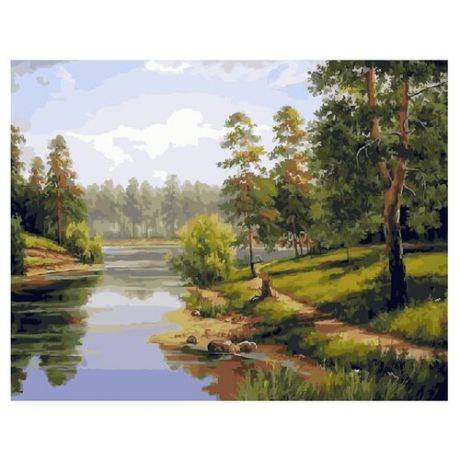 ВанГогВоМне Картина по номерам "Утро на реке", 40х50 см (ZX 10104)