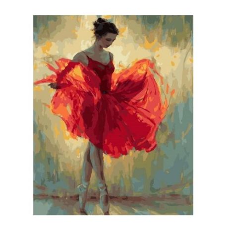 ВанГогВоМне Картина по номерам "Балерина в красном платье", 40х50 см (ZX 22201)