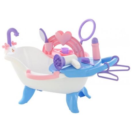 Полесье Набор для купания кукол №2 с аксессуарами в пакете Coloma y pastor (47250) белый/голубой/розовый
