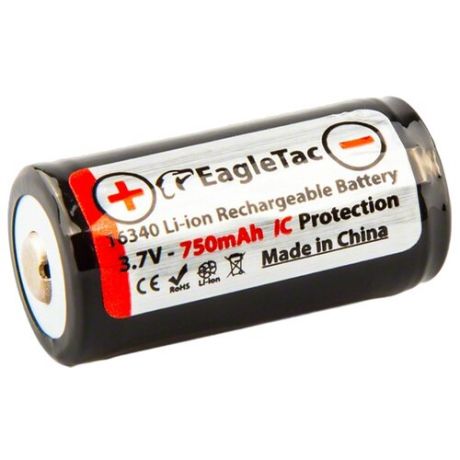 Аккумулятор Li-Ion 750 мА·ч EagleTac 16340 PCB 1 шт