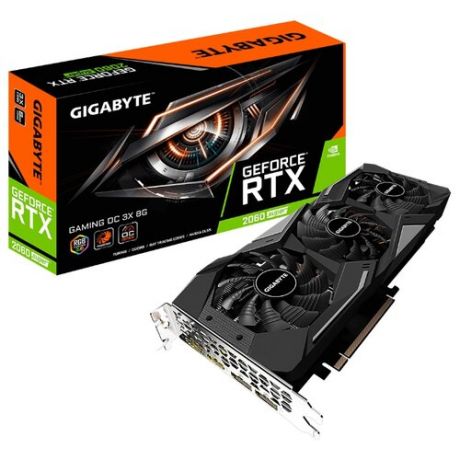 Видеокарта GIGABYTE GeForce RTX 2060 SUPER 1710MHz PCI-E 3.0 8192MB 14000MHz 256 bit 3xDisplayPort HDMI HDCP GAMING OC 3X (rev. 1.0) Retail