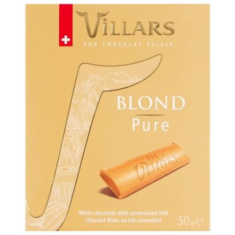 Шоколад Villars Blond Pure белый с карамелизованным молоком, 50 г