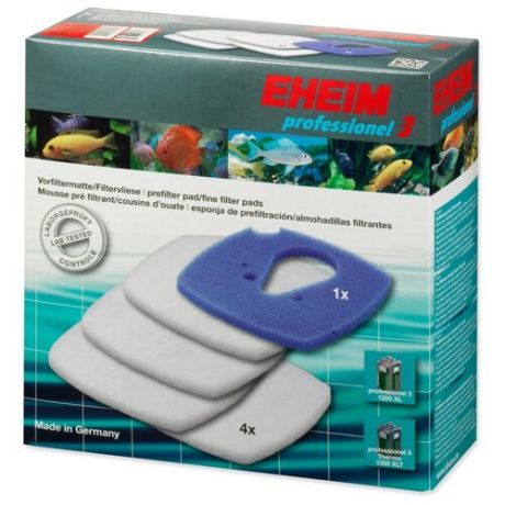 Eheim картридж Prefilter pad/Fine filter pads для EHEIM professionel 3 1200 XL и 1200 XLT (комплект: 5 шт.) белый/синий