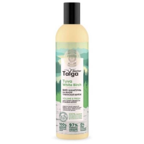 Natura Siberica Био шампунь для супер свежести и объема волос Doctor Taiga Tuva White Birch Volume & Fresh 400 мл