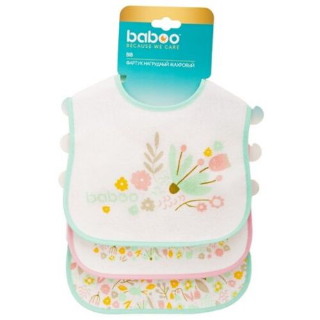 Baboo 11-002, 3 шт., расцветка: цветы/розовый/зеленый/белый