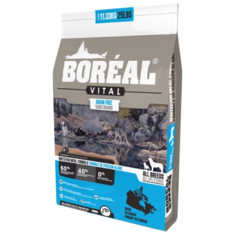 Сухой корм для собак Boreal Vital с белой рыбой 11.33 кг