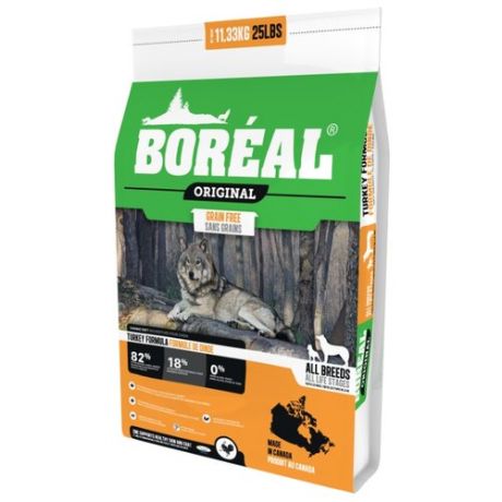 Сухой корм для собак Boreal индейка 11.33 кг