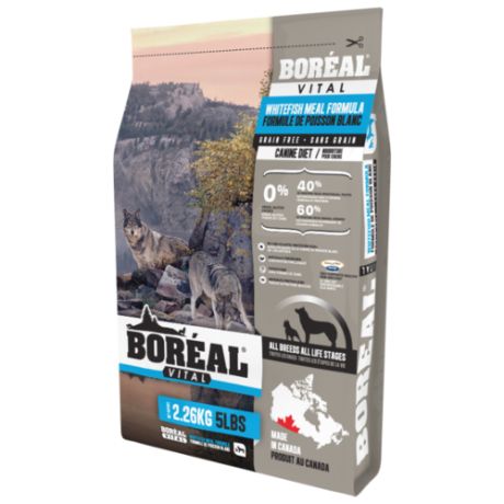 Сухой корм для собак Boreal Vital с белой рыбой 2.26 кг