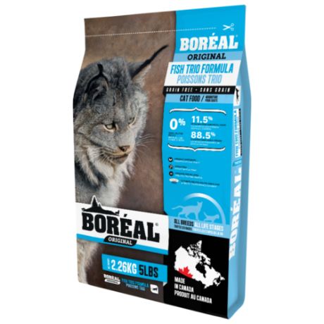Корм для кошек Boreal беззерновой, рыбное ассорти 2.26 кг