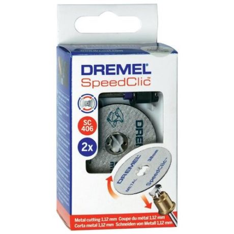 Набор насадок Dremel Комплект отрезных кругов с держателем SpeedClic SC406