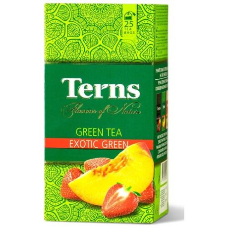 Чай зеленый Terns Exotic Green в пакетиках, 95 г 25 шт.