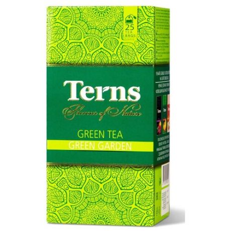 Чай зеленый Terns Green Garden в пакетиках, 95 г 25 шт.