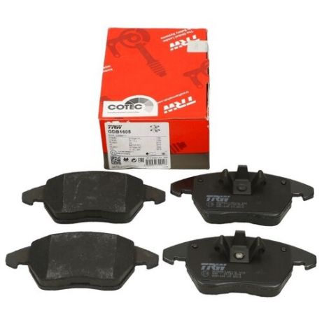 Дисковые тормозные колодки передние TRW GDB1605 для Audi, Citroen, Peugeot, SEAT, Skoda, Volkswagen (4 шт.)