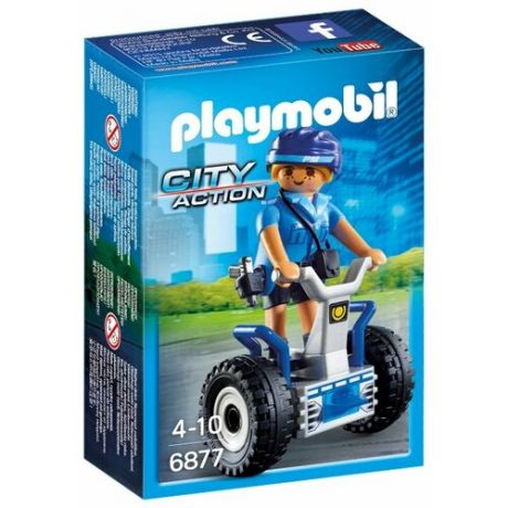 Набор с элементами конструктора Playmobil City Action 6877 Полицейский на сегвее