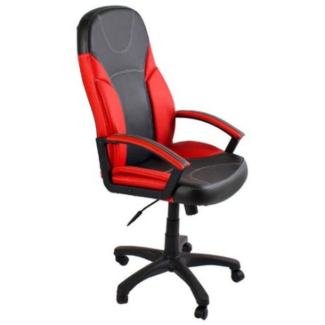 Компьютерное кресло TetChair Твистер, обивка: искусственная кожа, цвет: черный/красный