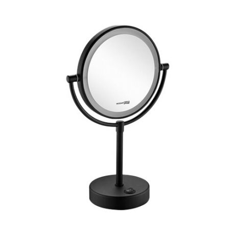Зеркало косметическое настольное WasserKRAFT K-1005 с подсветкой черный