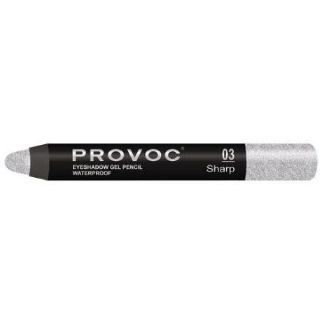 Provoc Тени-карандаш водостойкие Eyeshadow Gel Pencil 03 мокрый асфальт, шиммер