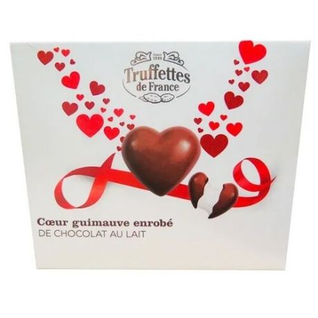Зефир Truffettes de France в форме сердечек в молочном шоколаде 200 г