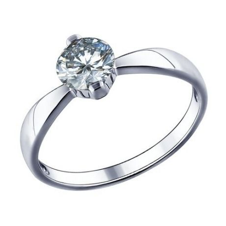 SOKOLOV Помолвочное кольцо из серебра с фианитом 94011489, размер 16