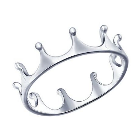 SOKOLOV Кольцо-корона из серебра 94011445, размер 16.5